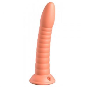 Dildo mit Stimulationsrillen (orange)